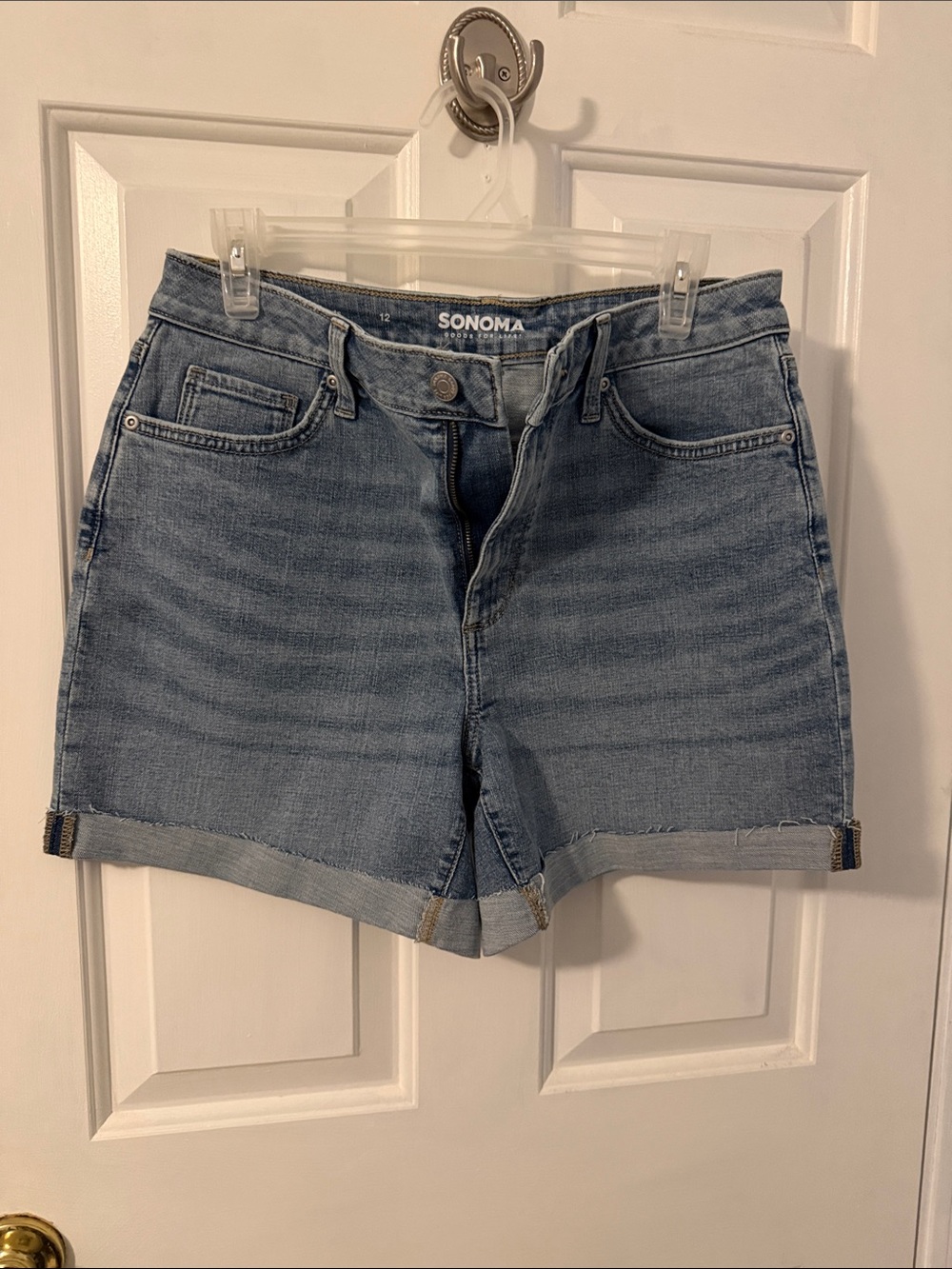 SONOMA Light Wash Denim Folded Hem Shorts